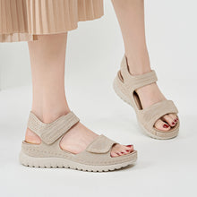 Load image into Gallery viewer, Velcro-cutout Thick-soled Sandals