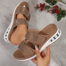 Load image into Gallery viewer, Rhinestone  Roman Sandals
