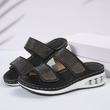 Load image into Gallery viewer, Rhinestone  Roman Sandals
