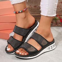 Load image into Gallery viewer, Rhinestone  Roman Sandals
