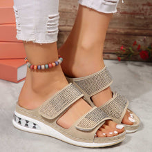 Load image into Gallery viewer, Rhinestone  Roman Sandals
