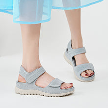 Load image into Gallery viewer, Velcro-cutout Thick-soled Sandals

